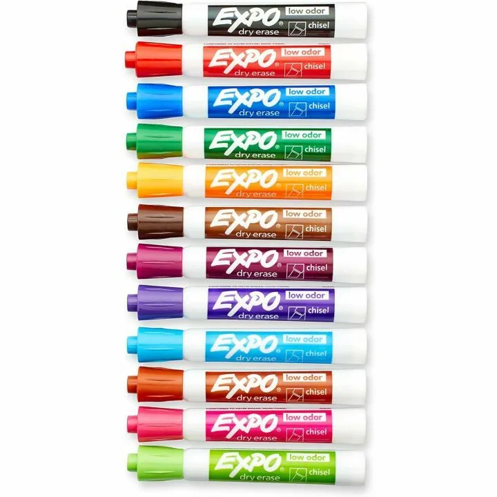 EXPO Low Odor Dry Erase Markers 16 Count Chisel Tip