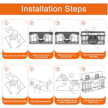 Smiley Face Sink Sponge Holder with Suction Cups