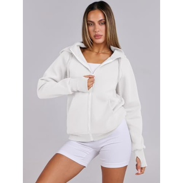 ANRABESS Zip Up Women's Hoodie - Stylish & Comfortable