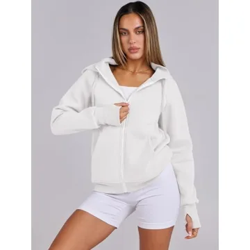 ANRABESS Zip Up Women's Hoodie - Stylish & Comfortable