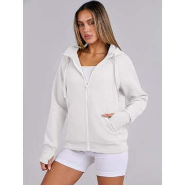 ANRABESS Zip Up Women's Hoodie - Stylish & Comfortable