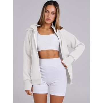 ANRABESS Zip Up Women's Hoodie - Stylish & Comfortable