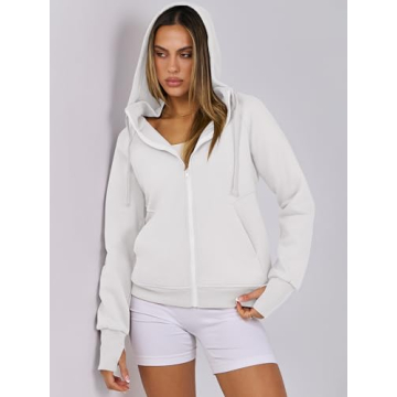ANRABESS Zip Up Women's Hoodie - Stylish & Comfortable