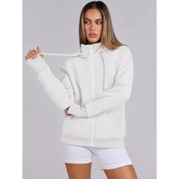 ANRABESS Zip Up Women's Hoodie - Stylish & Comfortable