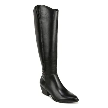 LifeStride Womens Reese Western Tall Riding Boots Black 9.5 M