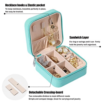 MODENGKONGJIAN Mini Jewelry Case for Stylish Travel