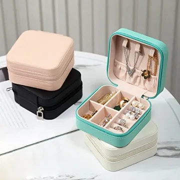 MODENGKONGJIAN Mini Jewelry Case for Stylish Travel