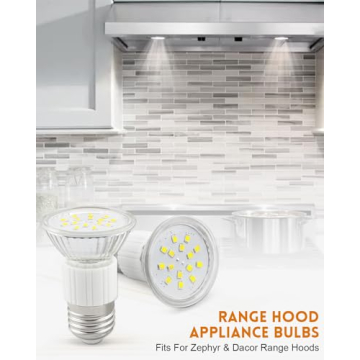 Range Hood Light Bulbs for Zephyr & Dacor - 2 Pack