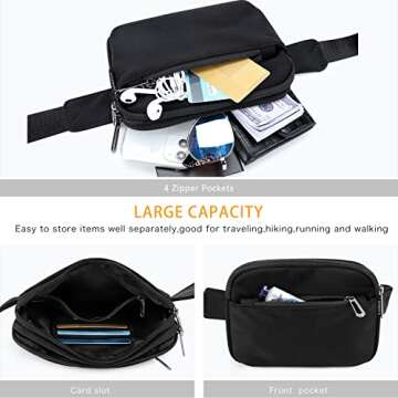 ZORFIN Fanny Packs: Crossbody Belt Bag for Active Lifestyles