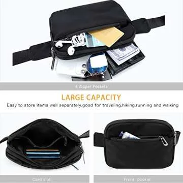 ZORFIN Fanny Packs: Crossbody Belt Bag for Active Lifestyles