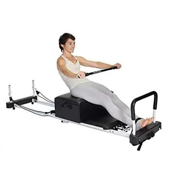 Stamina Products 05-0025 AeroPilates Reformer Accessory Elevation Box and Pole for Exercise Strength, Balance, Range of Motion, Black