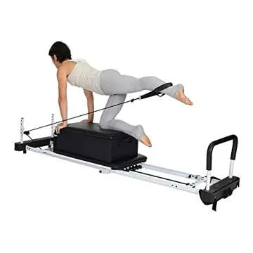 Stamina Products 05-0025 AeroPilates Reformer Accessory Elevation Box and Pole for Exercise Strength, Balance, Range of Motion, Black
