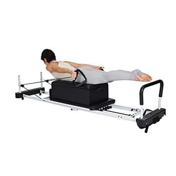 Stamina Products 05-0025 AeroPilates Reformer Accessory Elevation Box and Pole for Exercise Strength, Balance, Range of Motion, Black