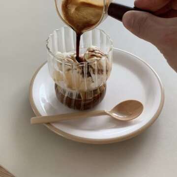 JOYMENTHERE 8.8 oz Vintage Ribbed Drinking Glass Set