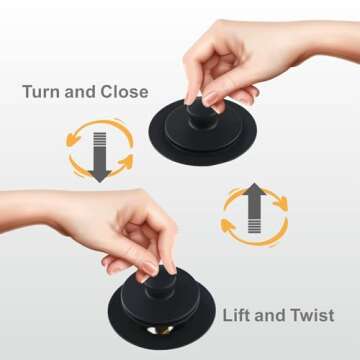 Lift and Turn Twist Bathtub Tub Drain Conversion Kit Assembly