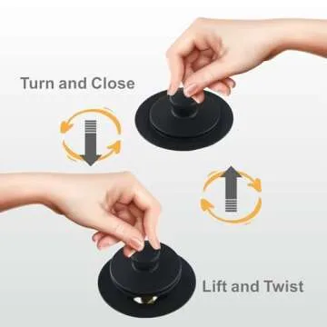 Lift and Turn Twist Bathtub Tub Drain Conversion Kit Assembly