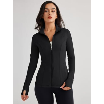Fitted Lightweight Zip-Up Hoodies for Women 2024