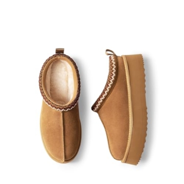 Women's Suede Platform Slippers - Warm & Stylish Winter Footwear