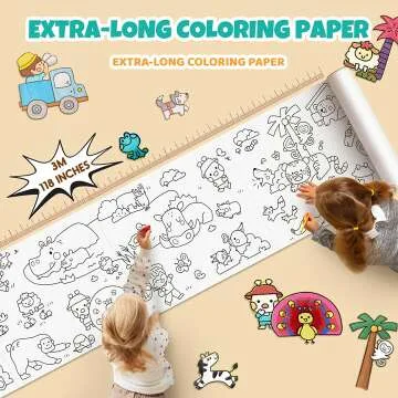 Kids Animal Coloring Books & Large Drawing Roll