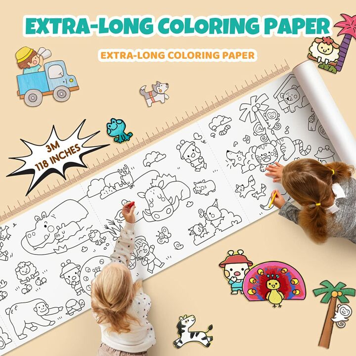 Kids Animal Coloring Books & Large Drawing Roll
