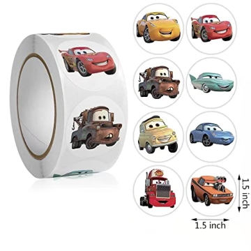 Cars Movie Stickers for Kids - 500-Piece Fun and Creative Collection