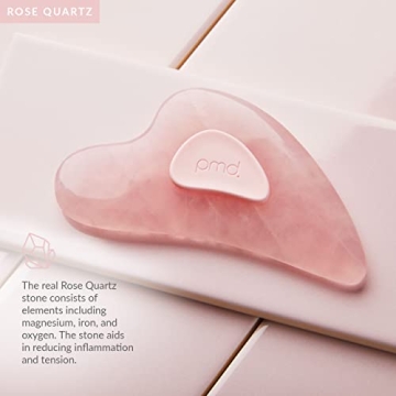 PMD Beauty Gua Sha - Rose Quartz Massaging Tool for Skin Care