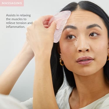 PMD Beauty Gua Sha - Rose Quartz Massaging Tool for Skin Care