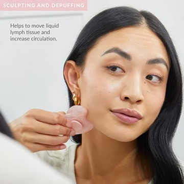 PMD Beauty Gua Sha - Rose Quartz Massaging Tool for Skin Care