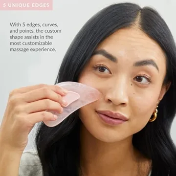 PMD Beauty Gua Sha - Rose Quartz Massaging Tool for Skin Care