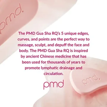 PMD Beauty Gua Sha - Rose Quartz Massaging Tool for Skin Care