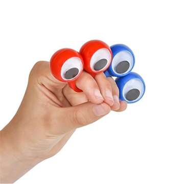 Large Eye Finger Puppets (12/Pack) Novelty