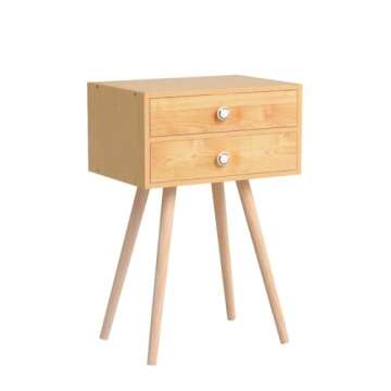 Giantex Stylish Mid Century Nightstand Set of 2