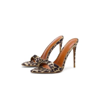 Frankie Hsu Sexy Stiletto Leopard Print High Heeled Sandal - Stylish Fashion High Heels For Women
