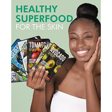 DERMAL Super Food Face Masks - 12 Pack for Glowing Skin