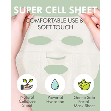 DERMAL Super Food Face Masks - 12 Pack for Glowing Skin