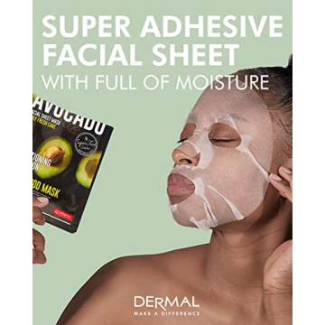 DERMAL Super Food Face Masks - 12 Pack for Glowing Skin