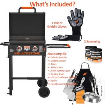 22 inch Blackstone Griddle with Hood & Stand for BBQ