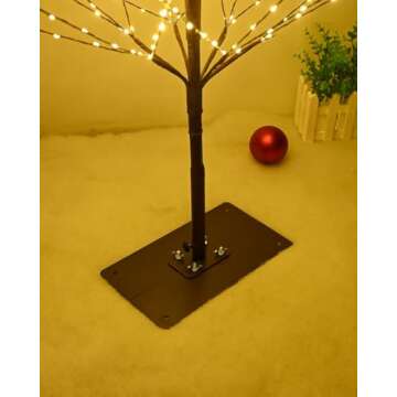 Leruckdite Birch Tree Light 7 Feet 736L LED Artificial Tree Christmas Decorations Lighted Tree for Home Party Festival and Outdoor Use Warm White