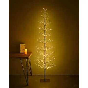 Leruckdite Birch Tree Light 7 Feet 736L LED Artificial Tree Christmas Decorations Lighted Tree for Home Party Festival and Outdoor Use Warm White