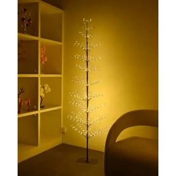 Leruckdite Birch Tree Light 7 Feet 736L LED Artificial Tree Christmas Decorations Lighted Tree for Home Party Festival and Outdoor Use Warm White
