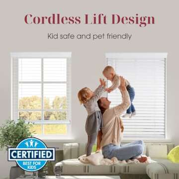 ARLO BLINDS Faux Wood Blinds with Crown Valance - 22" Width x 60" Height, White, Cordless Window Blinds & Shades - Blinds for Indoor Windows, 2" Faux Wooden Blinds for Home, Window Shades