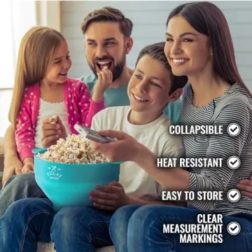 Zulay Microwave Popcorn Popper - Perfect Family Snack Bowl