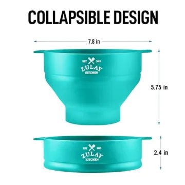 Zulay Microwave Popcorn Popper - Perfect Family Snack Bowl