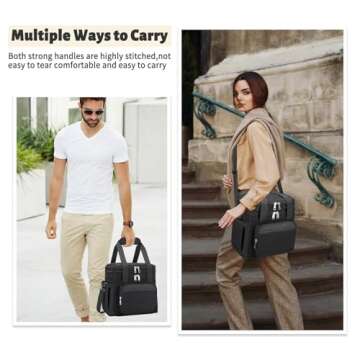 HSHPX Insulated Lunch Bag & Lunch Box for Men - Double Deck Reusable Lunch Bag for Women Tote Cooler...