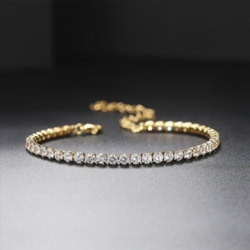 A D. ALLEN 18K Gold Plated Love Bracelet Set for Women