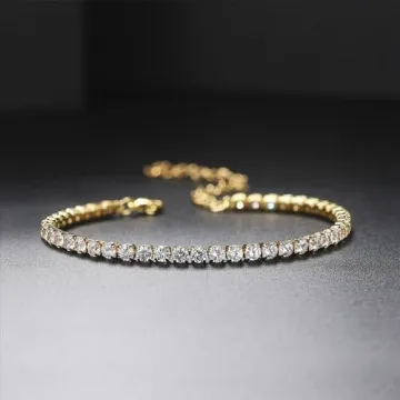 A D. ALLEN 18K Gold Plated Love Bracelet Set for Women