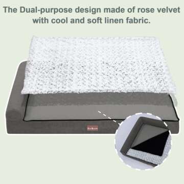 Best Baisite Memory Foam Orthopedic XL Dog Bed,Extra Large Pet Sofa Bed with Removable Washable Cove...