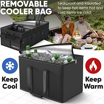 FORTEM Car Trunk Organizer with Cooler for Ultimate Car Storage