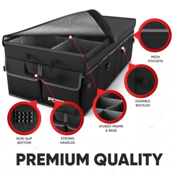 FORTEM Car Trunk Organizer with Cooler for Ultimate Car Storage