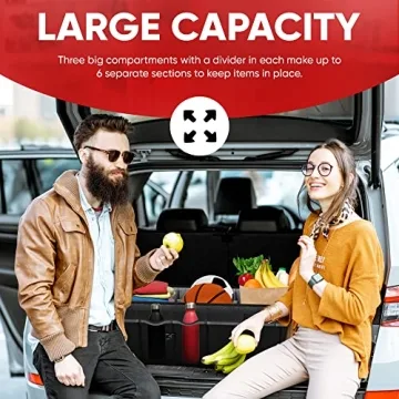FORTEM Car Trunk Organizer with Cooler for Ultimate Car Storage